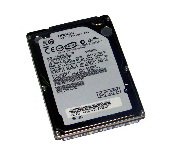 0Y30081 | HGST | 160GB 5400RPM SATA 3GB/S 8MB CACHE 2.5-INCH HARD DRIVE
