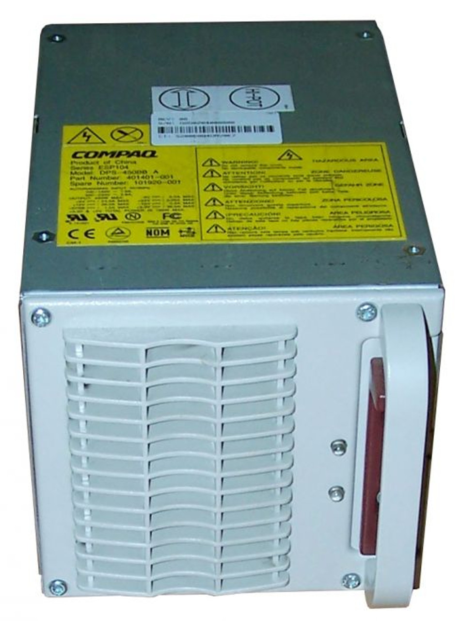105739-001 | HP | 450-WATTS 100-240V AC REDUNDANT HOT-SWAPPABLE POWER SUPPLY WITH ACTIVE POWER FACTOR CORRECTION FOR PROLIANT DL580 G1