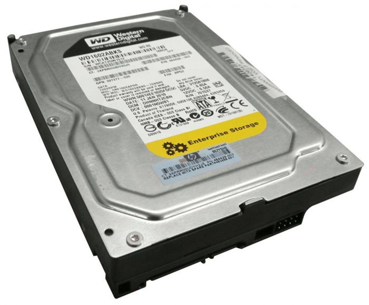 484429-003 | HP | 160GB 7200RPM SATA 1.5GB/s Hot-Pluggable 3.5-inch Hard Drive