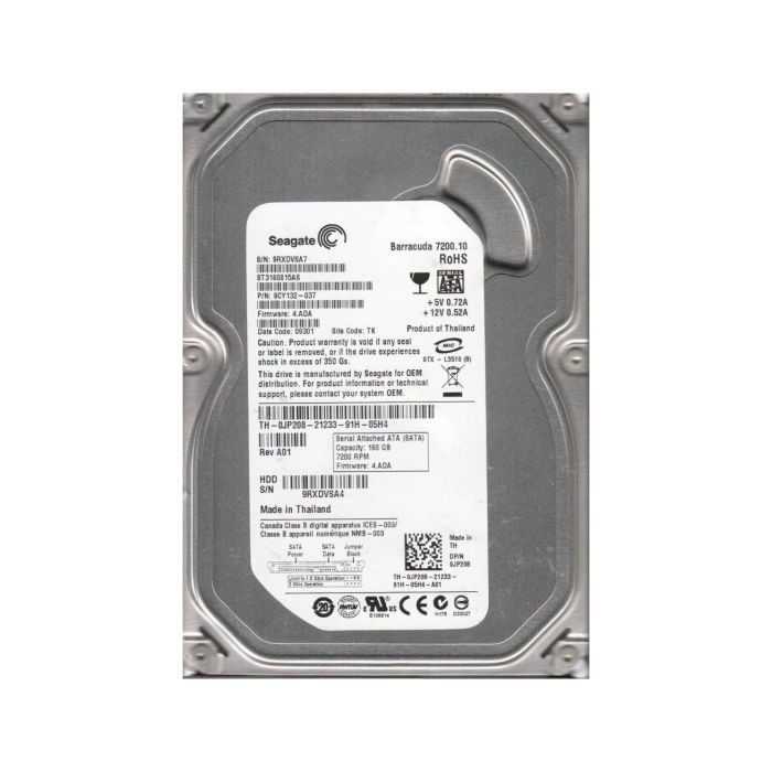9CY132-037 | SEAGATE | BARRACUDA 7200.1 160GB 7200RPM SATA 3GB/S 8MB CACHE 3.5-INCH HARD DRIVE