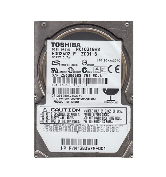 HDD2A02 | TOSHIBA | 100GB 4200RPM 8MB CACHE ATA/IDE-100 9.5MM 2.5-INCH SUPER SLIMLINE LAPTOP HARD DRIVE