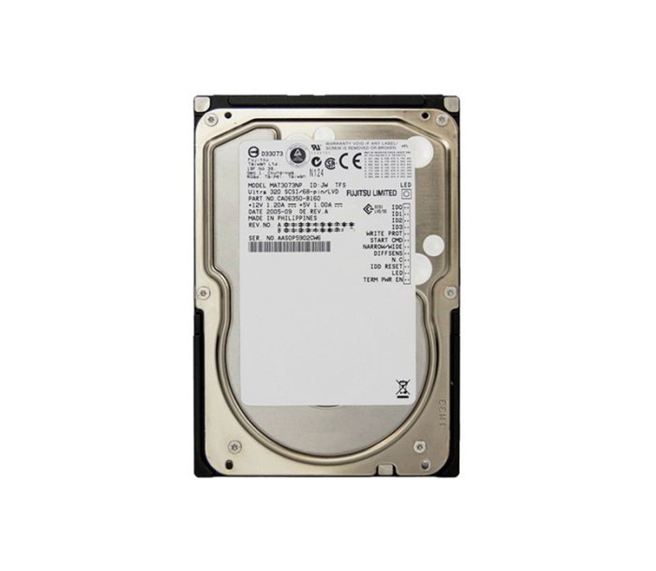 MAT3073NP | FUJITSU | 73GB 10000RPM 8MB CACHE 68-PIN ULTRA-320 SCSI 3.5-INCH LOW PROFILE (1.0INCH) HARD DRIVE