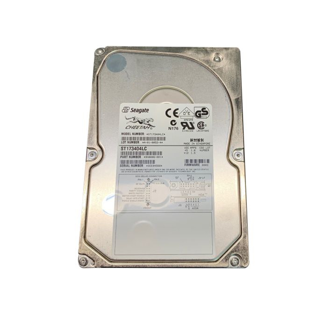 ST173404LC | SEAGATE | 73.4GB 10000RPM 80-PIN ULTRA160 SCSI 4MB CACHE 3.5-INCH HALF HEIGHT 1.6INCH HARD DRIVE