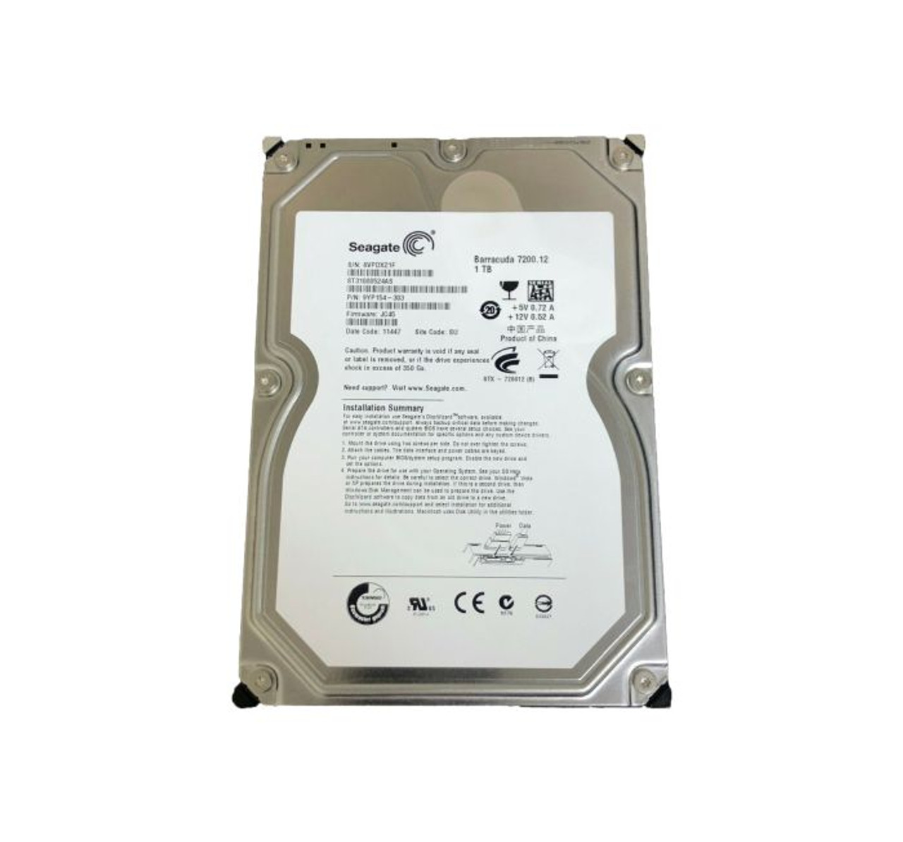 ST31000524AS | SEAGATE | Barracuda 1Tb 7200Rpm Sata 6Gb/S 32Mb Cache 3.5-Inch Hard Drive