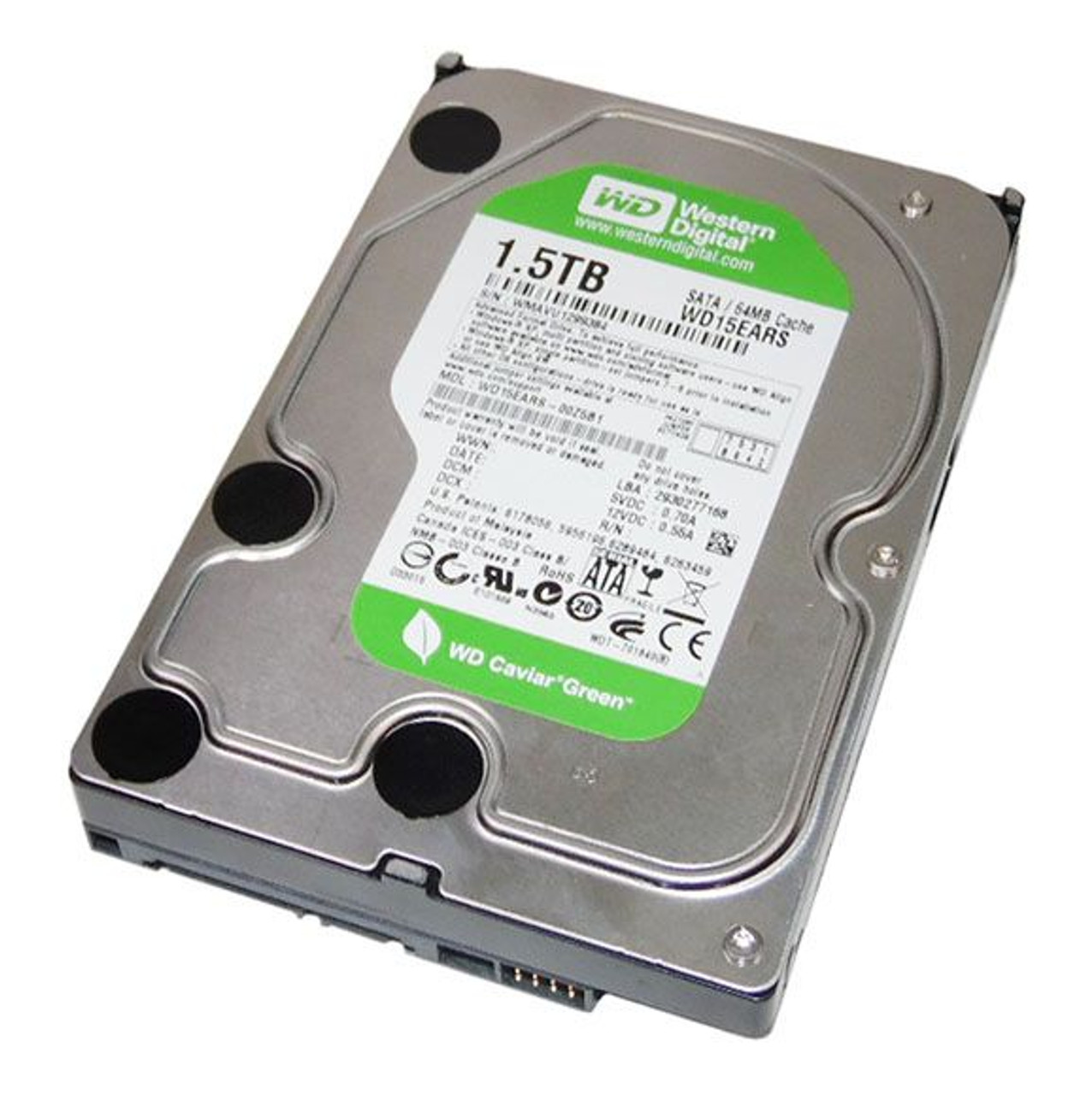 WD15EARS | WESTERN DIGITAL | Caviar Green 1.5Tb 5400Rpm Sata 3Gb/S 64Mb Cache 3.5-Inch Hard Drive