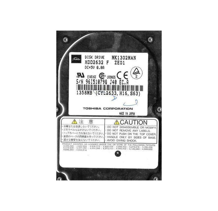 MK1302MAN | TOSHIBA | 1.3GB 4200RPM IDE 2.5-INCH HARD DRIVE
