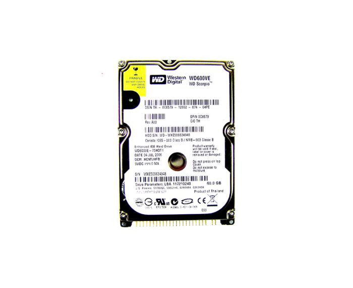 0C8579 | DELL | 60GB 5400RPM IDE/ATA 8MB CACHE 2.5-INCH HARD DRIVE
