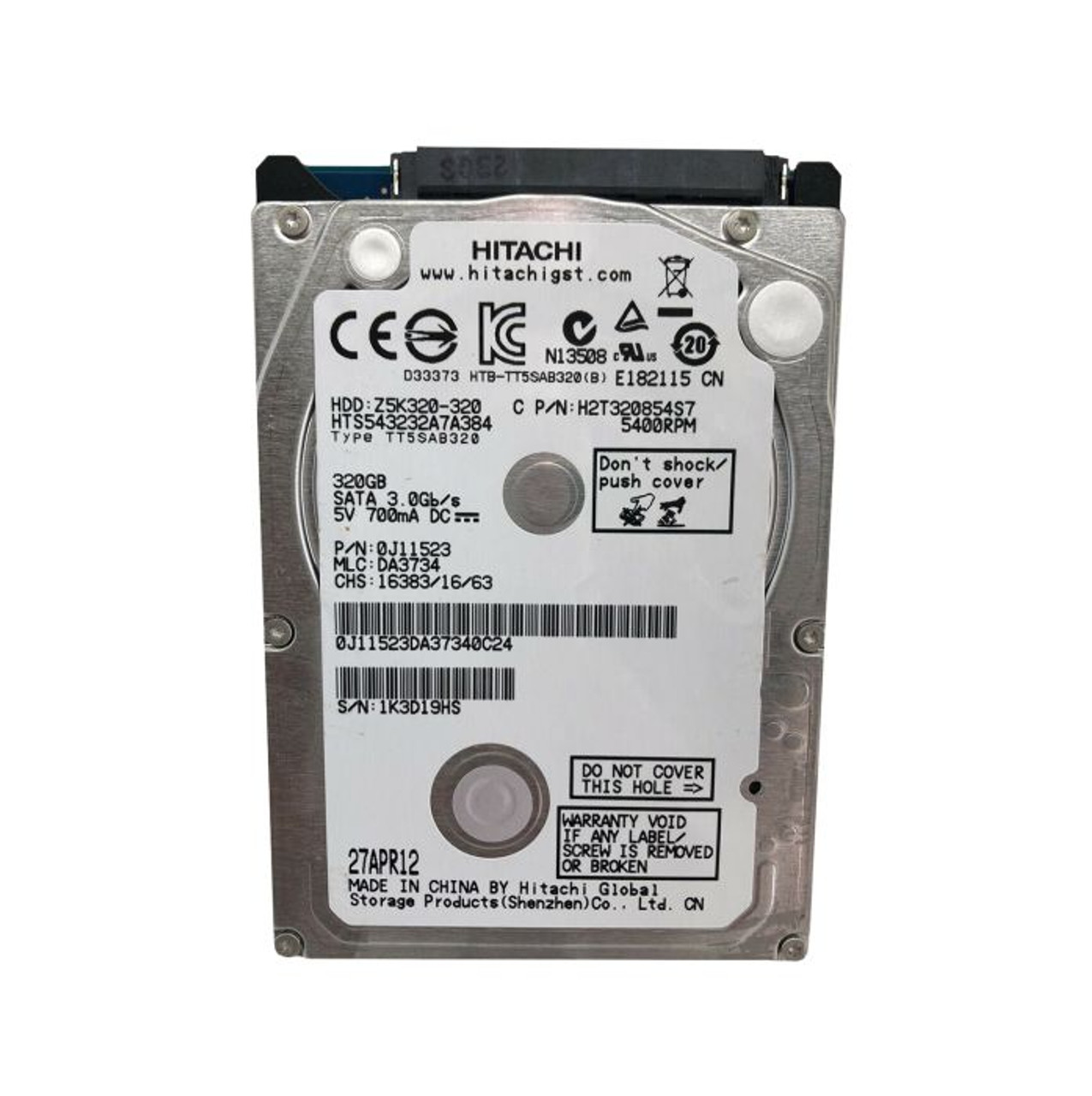 HTS543232A7A384 | HGST | Travelstar Z5K320 Series 320Gb 5400Rpm Sata 3Gb/S 8Mb Cache (512) 2.5-Inch Hard Drive