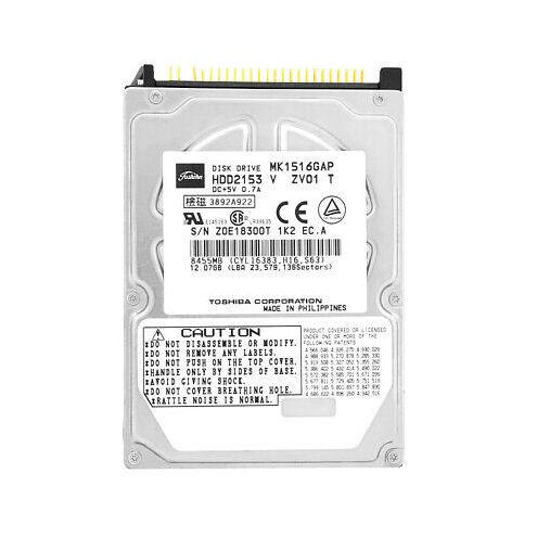 MK1516GAP | TOSHIBA | 15GB 4200RPM IDE 2.5-INCH HARD DRIVE