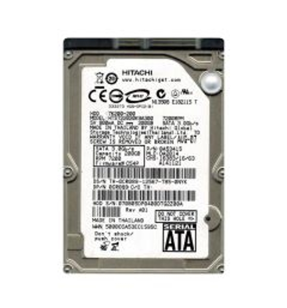 HTS722020K9A300 | HITACHI | TRAVELSTAR 7K200 SERIES 200GB 7200RPM SATA 3GB/S 16MB CACHE 2.5-INCH HARD DRIVE HTS722020K9A300 | HITACHI | TRAVELSTAR 7K200 SERIES 200GB 7200RPM SATA 3GB/S 16MB CACHE 2.5-INCH HARD DRIVE