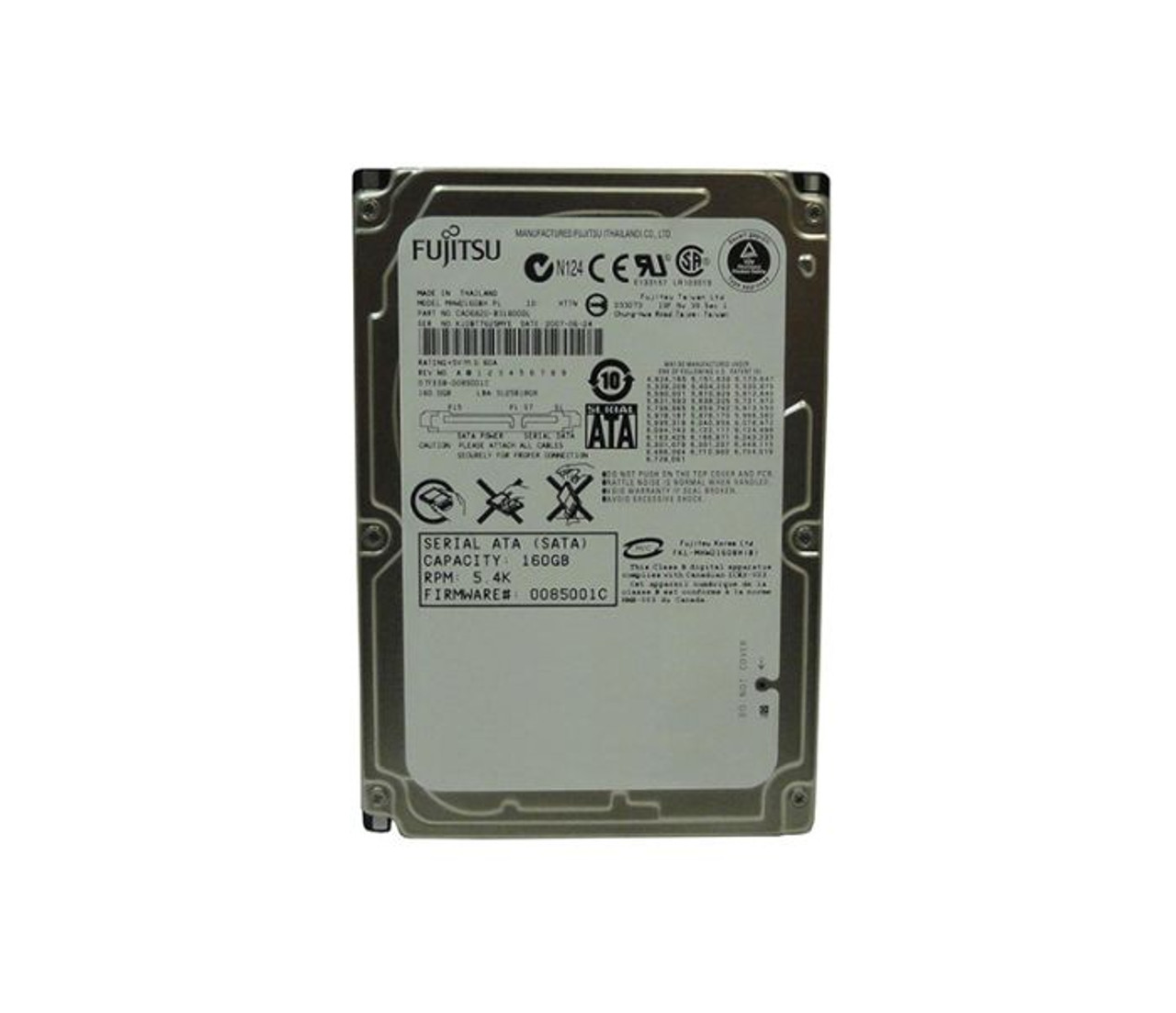 MHW2160BH | FUJITSU | 160GB 5400RPM 8MB CACHE SATA 7-PIN 2.5-INCH LAPTOP HARD DRIVE
