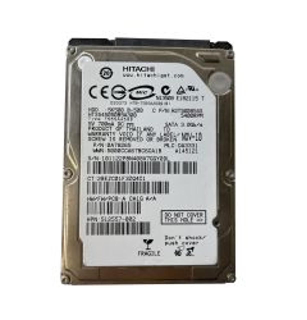 H2T500854S | HITACHI | TRAVELSTAR 5K500.B SERIES 500GB 5400RPM SATA 3GB/S 8MB CACHE 2.5-INCH HARD DRIVE