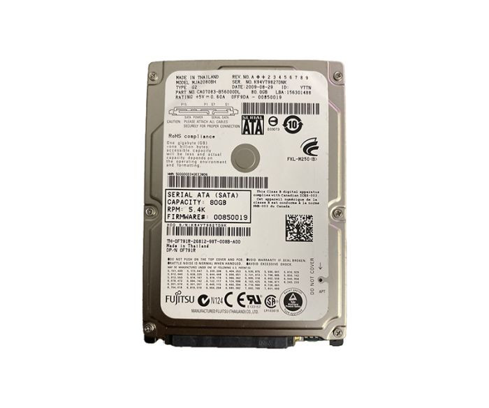 MJA2080BH | FUJITSU | MOBILE 80GB 5400RPM SATA 3GB/S 8MB CACHE 2.5-INCH HARD DRIVE
