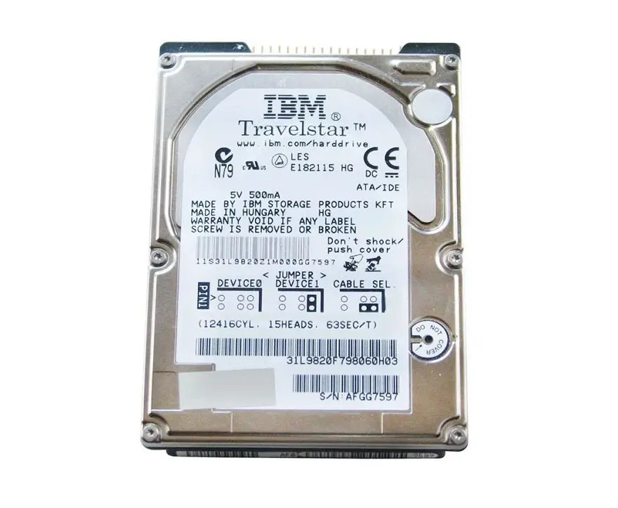 08K9718 | IBM | 30GB 4200RPM IDE ATA-100 2MB Cache 2.5-inch Hard Drive