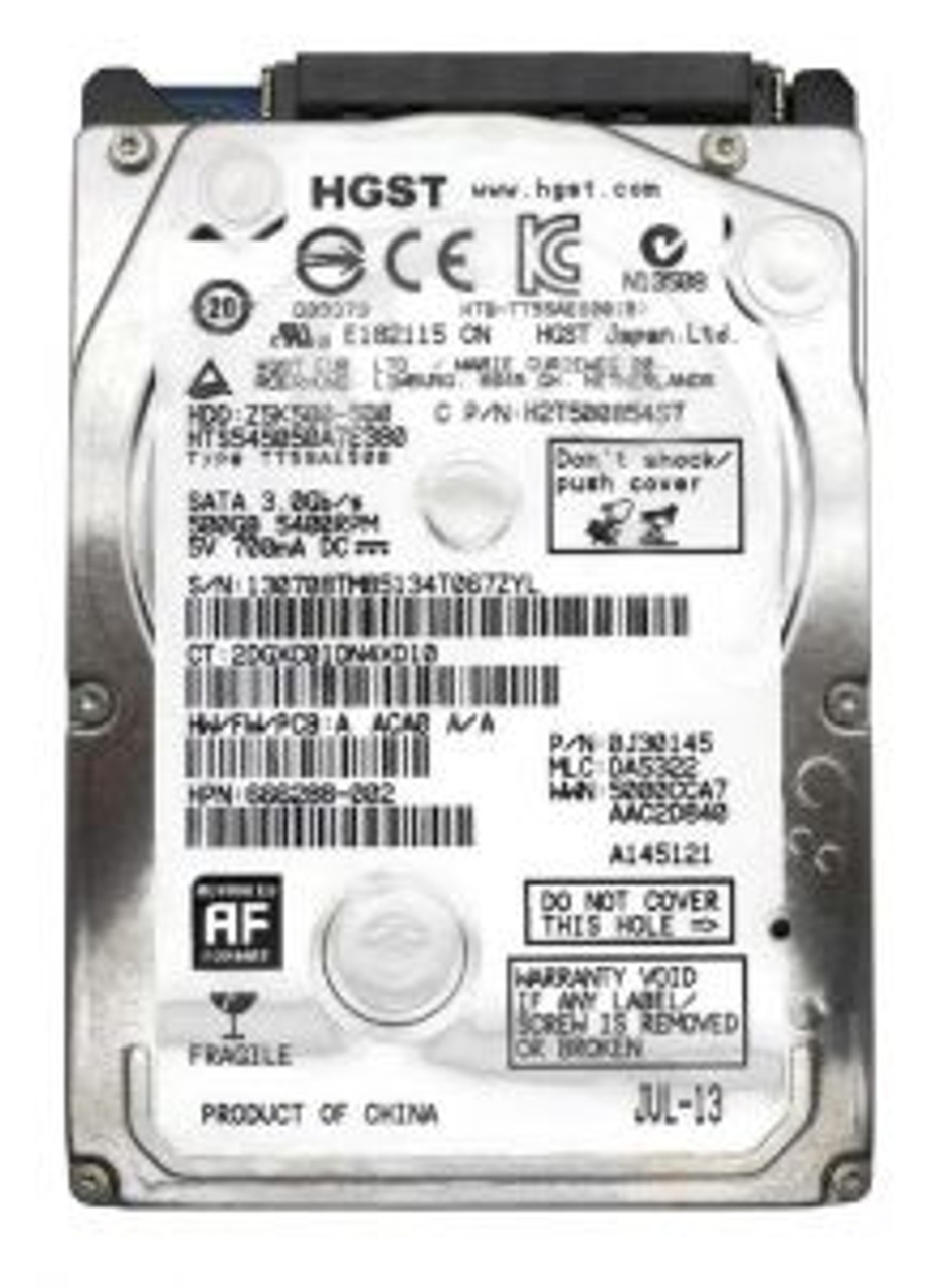 666288-002 | HP | 500GB 54000RPM SATA 3GB/S 8MB CACHE 2.5-INCH HARD DRIVE
