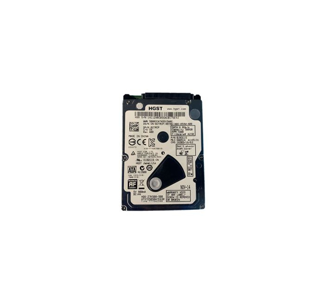 2TRCP | DELL | 500GB 7200RPM SATA 3GB/S 2.5-INCH HARD DRIVE FOR LATITUDE NOTEBOOK