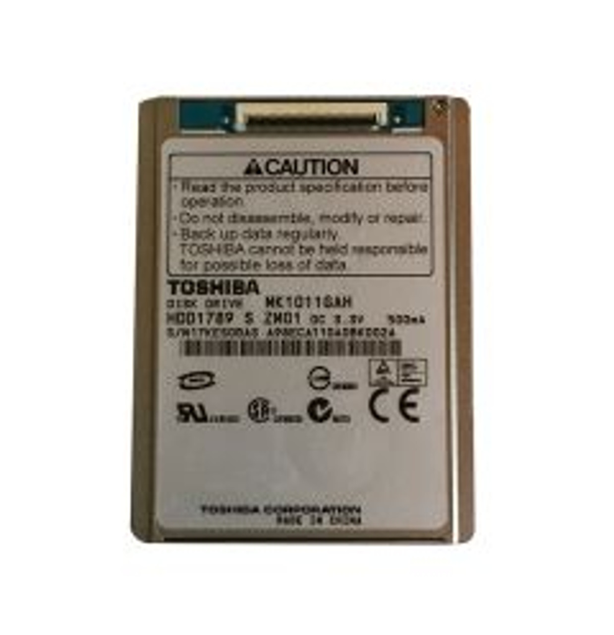 MK1011GAH | TOSHIBA | 100Gb 4200Rpm Ide Ultra Ata/100 (Ata-6) 8Mb Cache Plug-In Module 1.8-Inch External Hard Drive