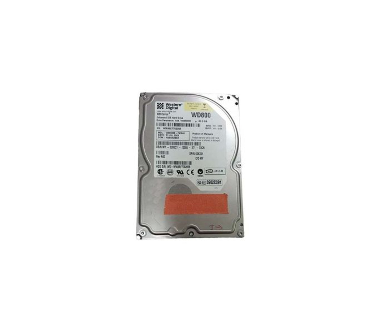 02K221 | DELL | 80GB 7200RPM IDE/ATA 2MB CACHE 3.5-INCH HARD DRIVE