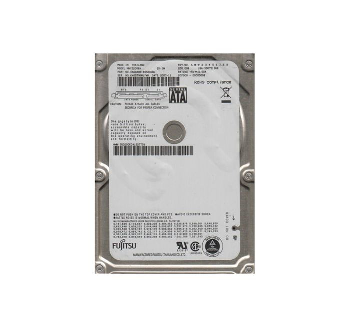 MHY220RBH | FUJITSU | MOBILE 200GB 5400RPM SATA 1.5GB/S 8MB CACHE 2.5-INCH HARD DRIVE