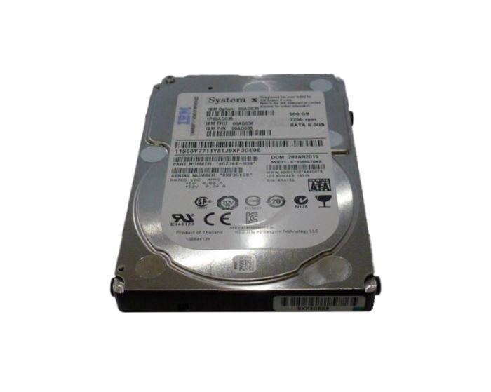 00AD036 | IBM | 500GB 7200RPM SATA 6GB/S 2.5-INCH HARD DRIVE