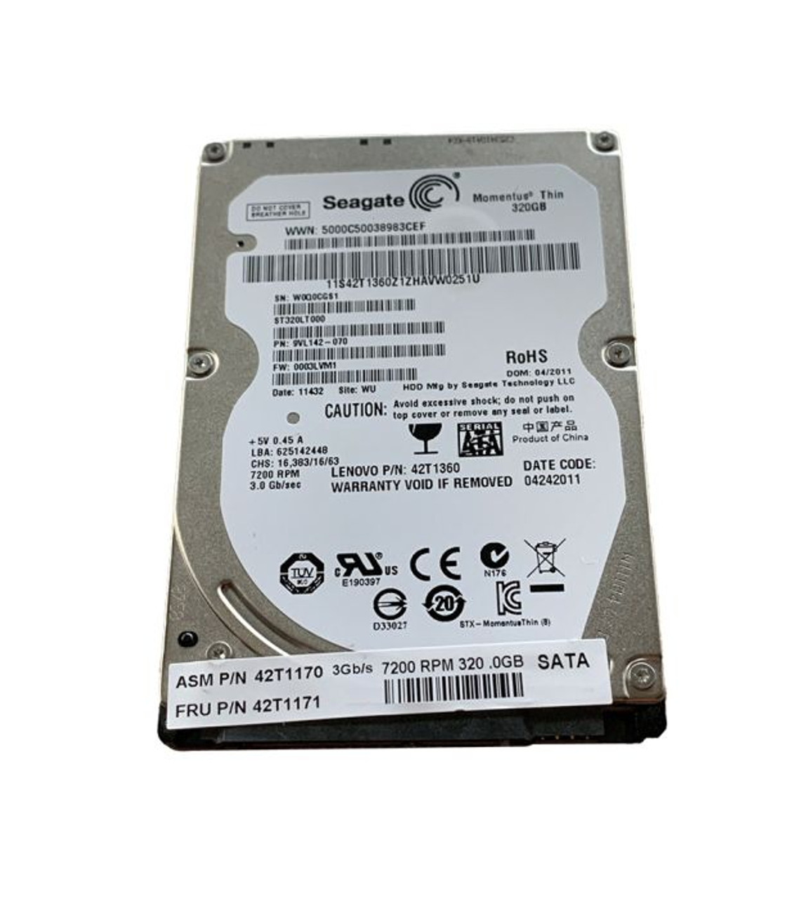 42T1170 | Lenovo | 320Gb 7200Rpm Sata 2.5-Inch Hard Drive