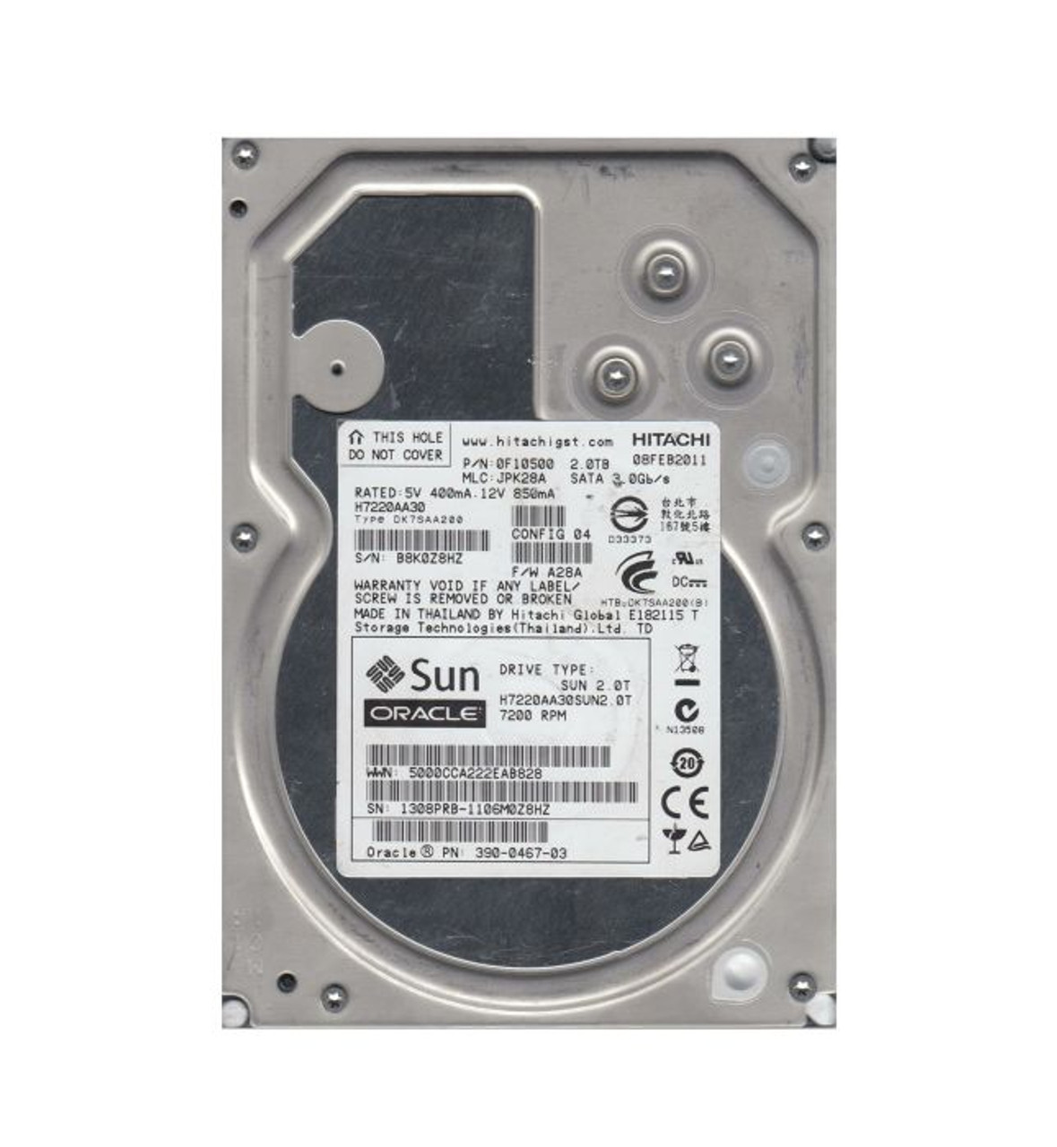 H7220AA30 | HITACHI | ULTRASTAR A7K2000 SERIES 2TB 7200RPM SATA 3GB/S 32MB CACHE 3.5-INCH HARD DRIVE