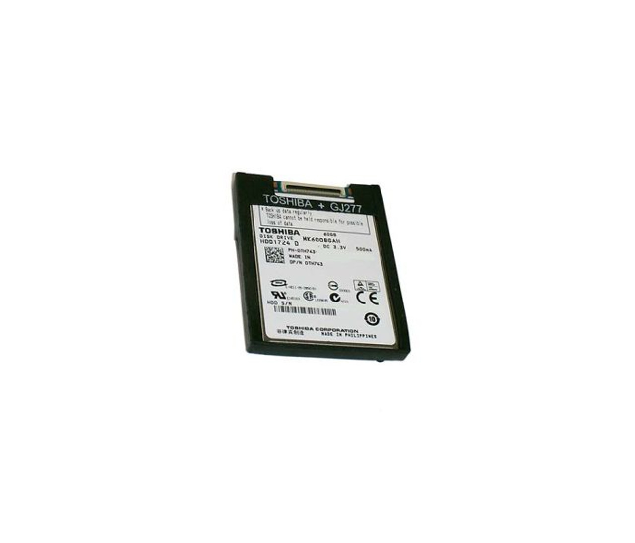 0TH743 | DELL | 60GB 4200RPM IDE/ATA 2MB CACHE 1.8-INCH HARD DRIVE