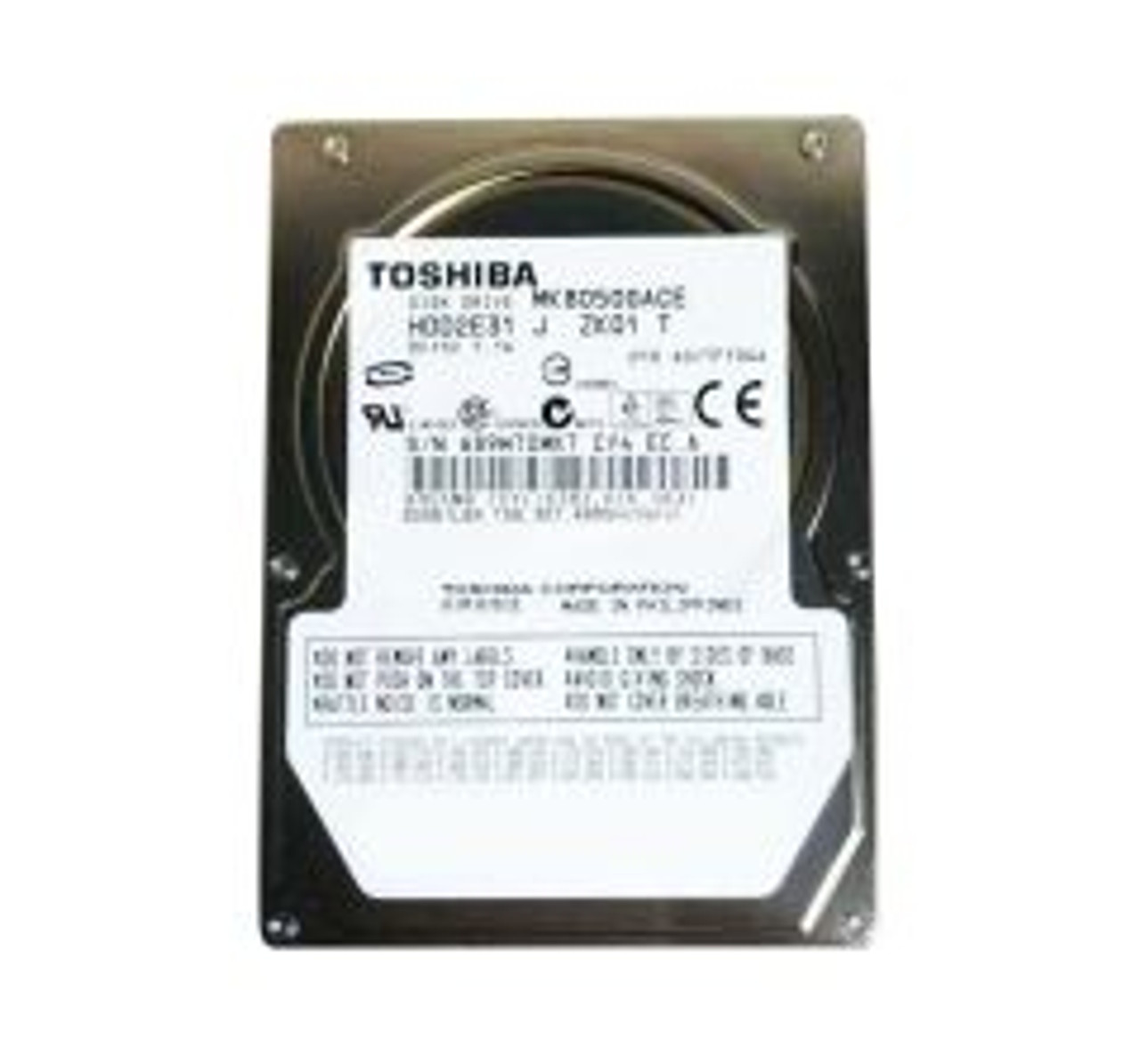 MK8050GACE | TOSHIBA | 80GB 4200RPM IDE ULTRA ATA/100 (ATA-6) 8MB CACHE 2.5-INCH HARD DRIVE