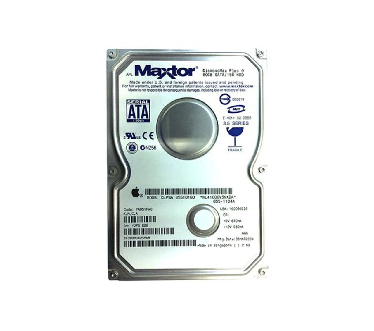 06YCY5 |  DELL | 4TB 7200RPM SATA 3GB/S 3.5-INCH HARD DRIVE WITH TRAY