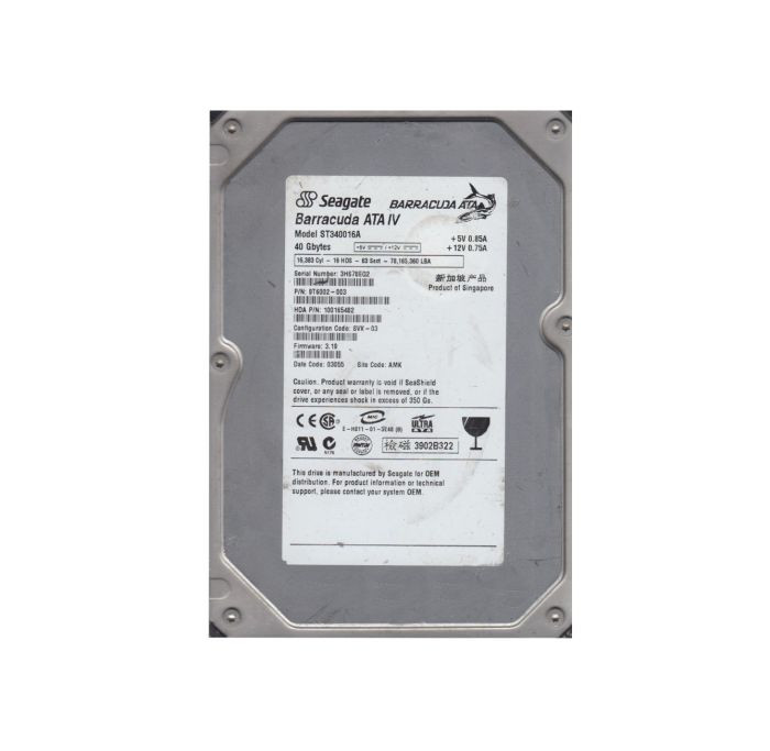 9BD148-301 |  SEAGATE | BARRACUDA 7200.9 SERIES 500GB 7200RPM SATA 3GB/S 16MB CACHE (512) 3.5-INCH HARD DRIVE