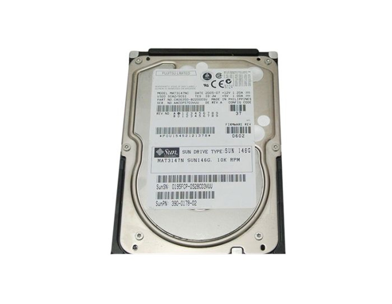 390-0184 |  SUN | 300GB 10000RPM ULTRA-320 SCSI LVD HOT-PLUGGABLE 80-PIN 3.5-INCH HARD DRIVE