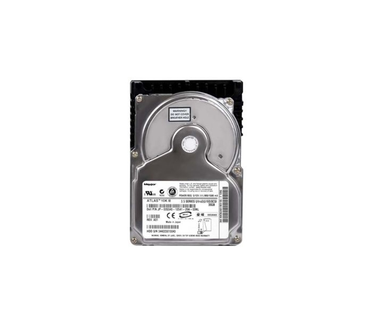 HG456 |  DELL | 36GB 15000RPM ULTR320 SCSI 68-PIN 8MB CACHE 3.5-INCH HARD DRIVE