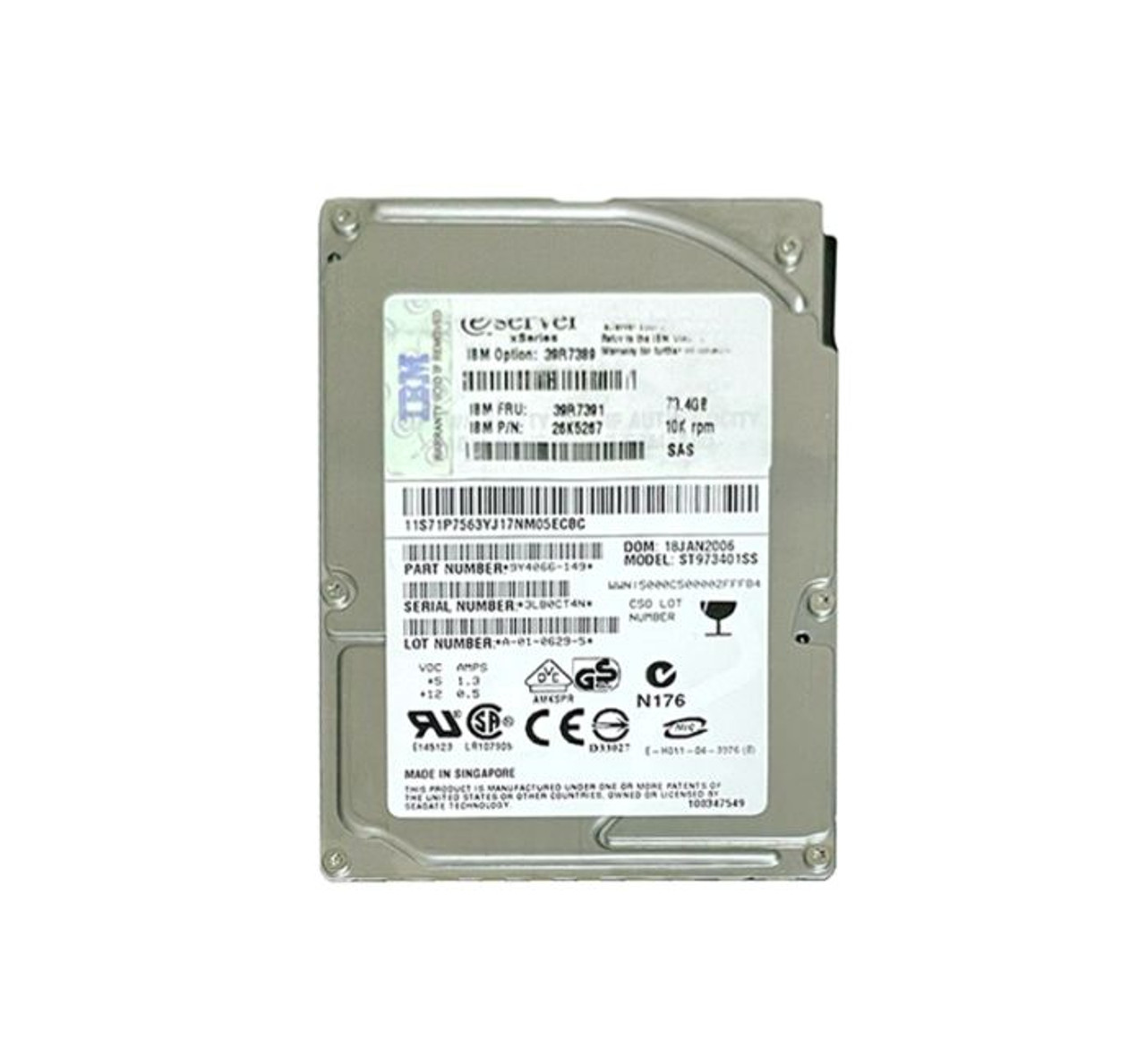 5049494 |  EMC | 1TB 7200RPM SAS 6GB/S 3.5-INCH HARD DRIVE