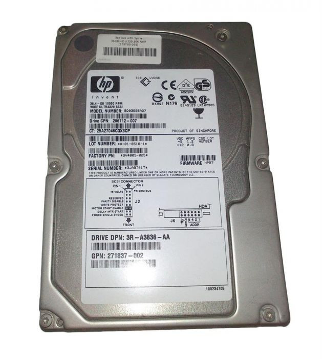 15800-29001 |  HP | 146GB 10000RPM ULTRA-320 SCSI (LVD) 68-PIN 3.5-INCH HARD DRIVE