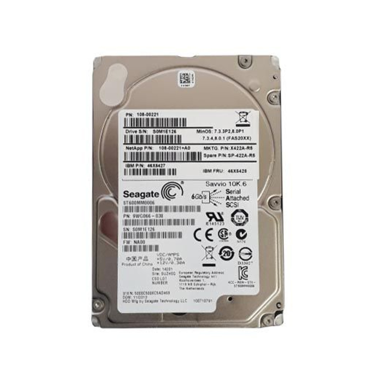 9TG066-076 |  SEAGATE | SAVVIO 10K.5 SERIES 600GB 10000RPM SAS 6GB/S 64MB CACHE (CE) 2.5-INCH HARD DRIVE