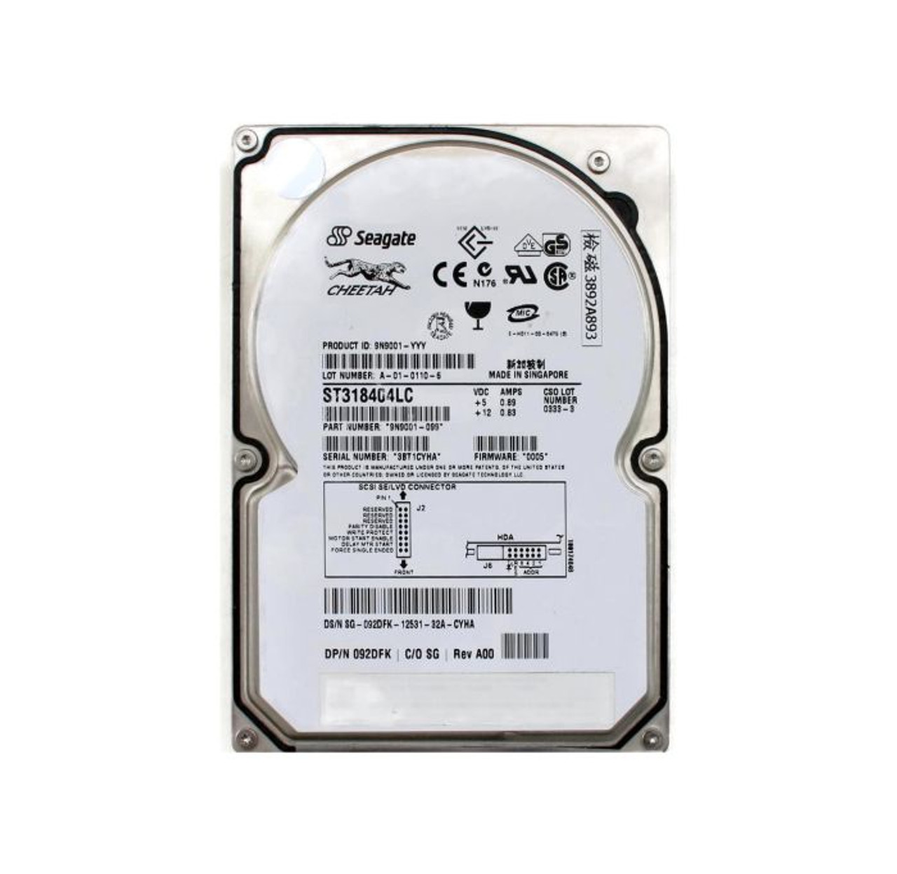 IC35L018UWPR15-0 |  IBM | 18GB 15000RPM ULTRA-160 SCSI 3.5-INCH HARD DRIVE