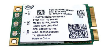 43Y6495-US-06 | Lenovo | Wi-Fi Link 5300 802.11A/B/G/N Wireless Network Card For Thinkpad T400
