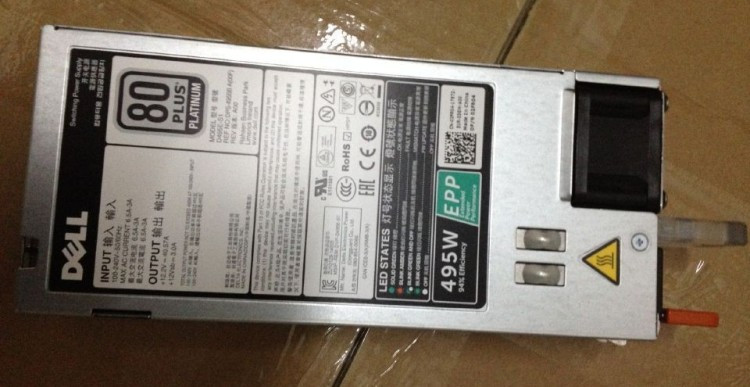 9338D | DELL | 495 Watt Redundant Power Supply For Poweredge R730 R730Xd R630