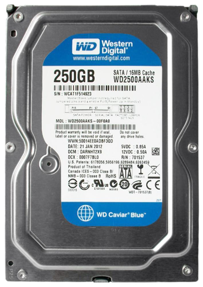 WD2500AAKS | Western Digital | Caviar Blue 250Gb 7200Rpm Sata 3Gbps 16Mb Cache 3.5-Inch Internal Hard Drive