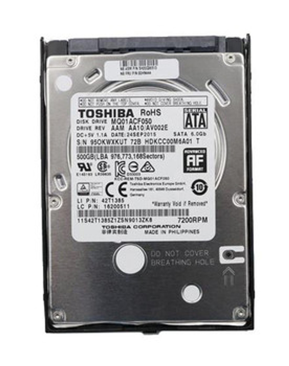 01AW513 | LENOVO | 500Gb 7200Rpm Sata 6Gbps 16Mb Cache (512E) 2.5-Inch Internal Hard Drive