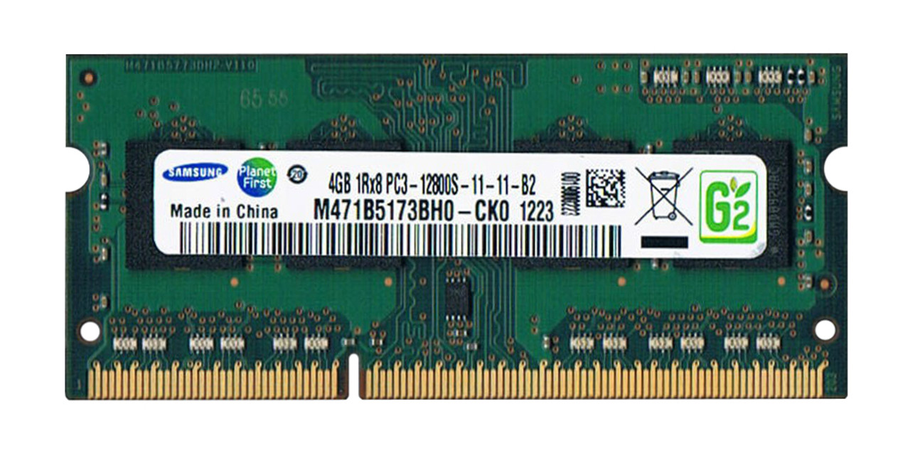 M471B5173BH0-CK0 | Samsung | 4Gb Pc3-12800 Ddr3-1600Mhz Non-Ecc Unbuffered Cl11 204-Pin Sodimm Single Rank Memory Module