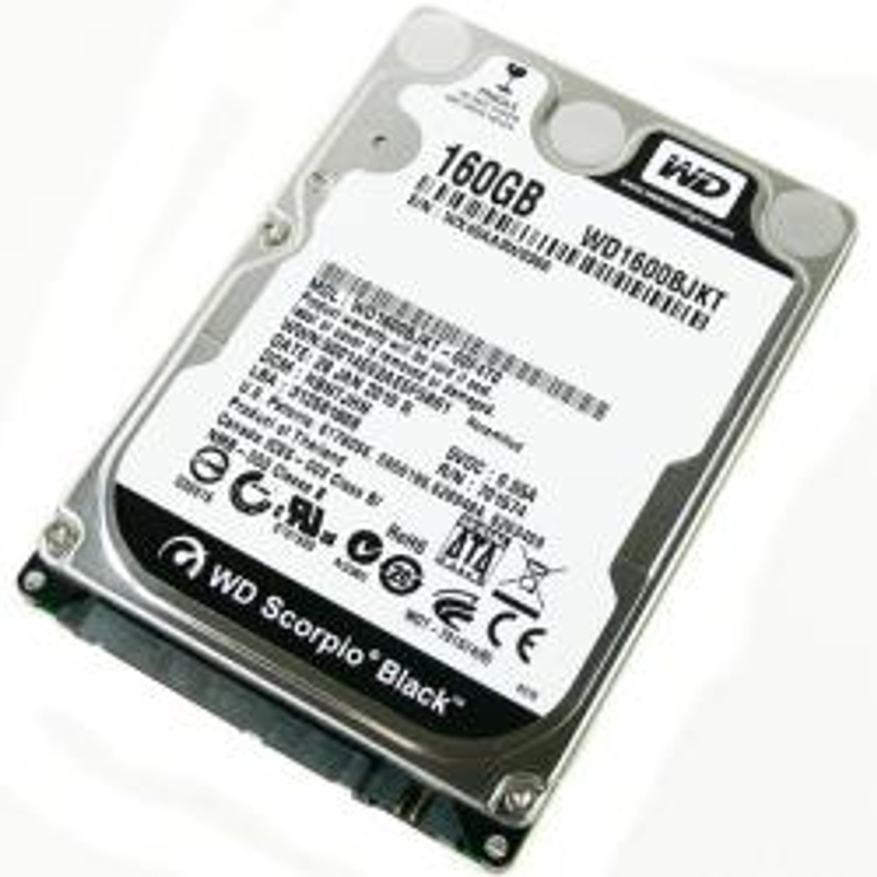 WD1600BJKT | Western Digital | Scorpio Black 160Gb 7200Rpm Sata 3Gbps 16Mb Cache 2.5-Inch Internal Hard Drive