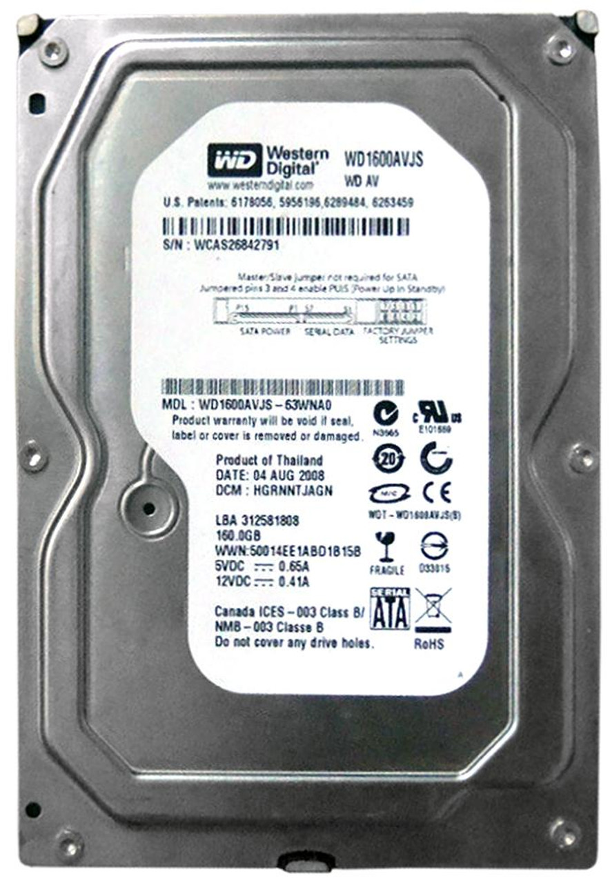 WD1600AVJS | Western Digital | Av 160Gb 7200Rpm Sata 3Gbps 8Mb Cache 3.5-Inch Internal Hard Drive