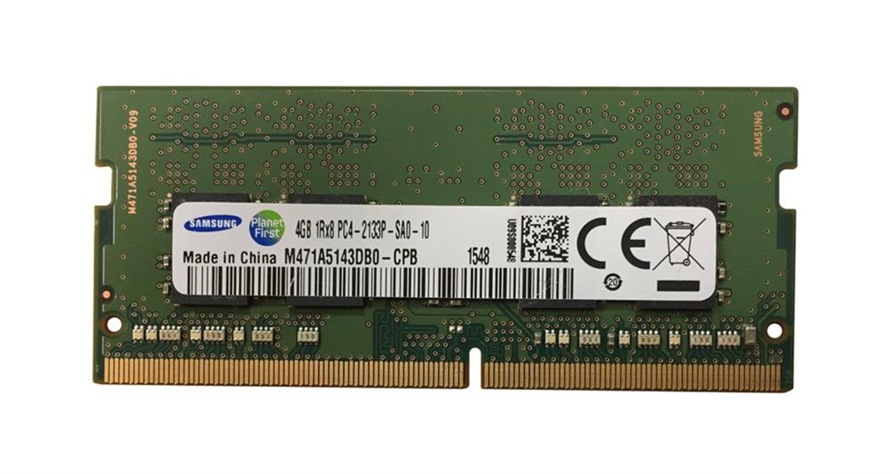 M471A5143DB0-CPB | Samsung | 4Gb Pc4-17000 Ddr4-2133Mhz Non-Ecc Unbuffered Cl15 260-Pin Sodimm 1.2V Single Rank Memory Module