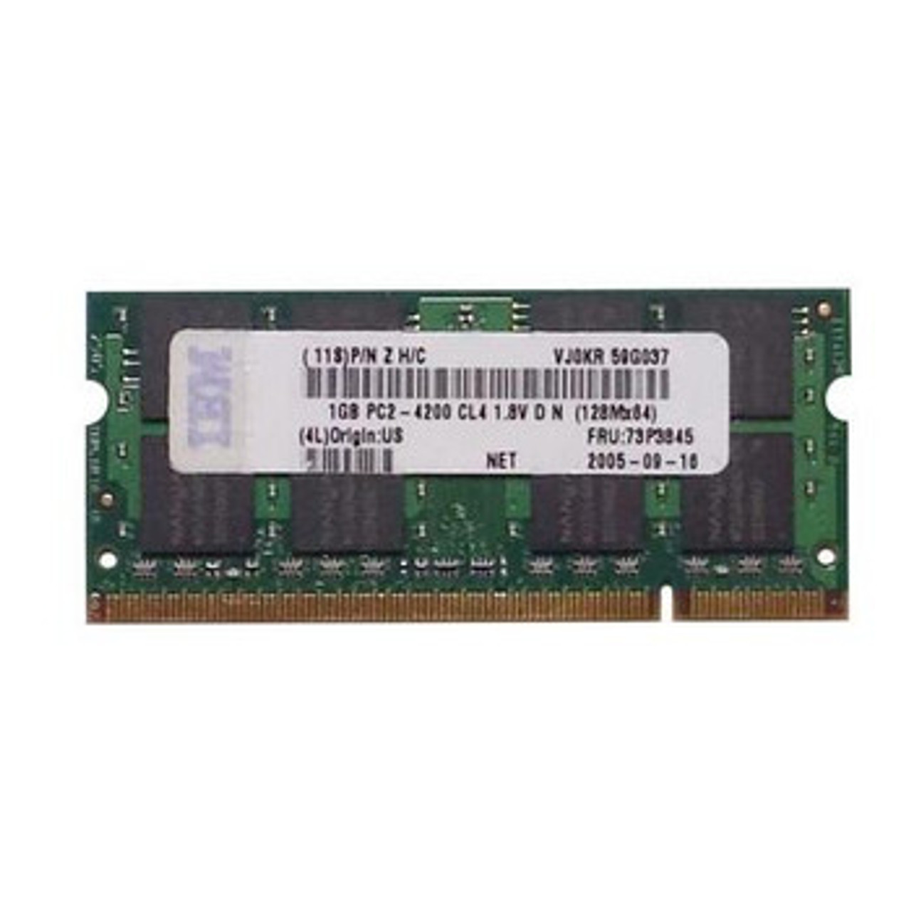 73P3845 | Ibm | 1Gb Ddr2 Sodimm Non Ecc Pc2-4200 533Mhz Memory