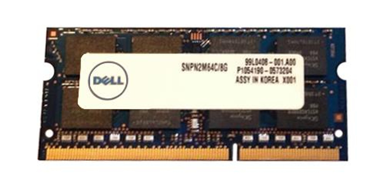 SNPN2M64C | Dell | 8Gb Pc3-12800 Ddr3-1600Mhz Non-Ecc Unbuffered Cl11 204-Pin Sodimm 1.35V Low Voltage Dual Rank Memory Module