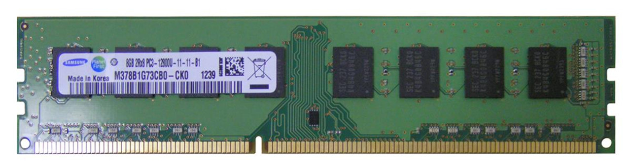 M378B1G73CB0-CK0 | Samsung | 8Gb Pc3-12800 Ddr3-1600Mhz Non-Ecc Unbuffered Cl11 240-Pin Dimm Dual Rank Memory Module
