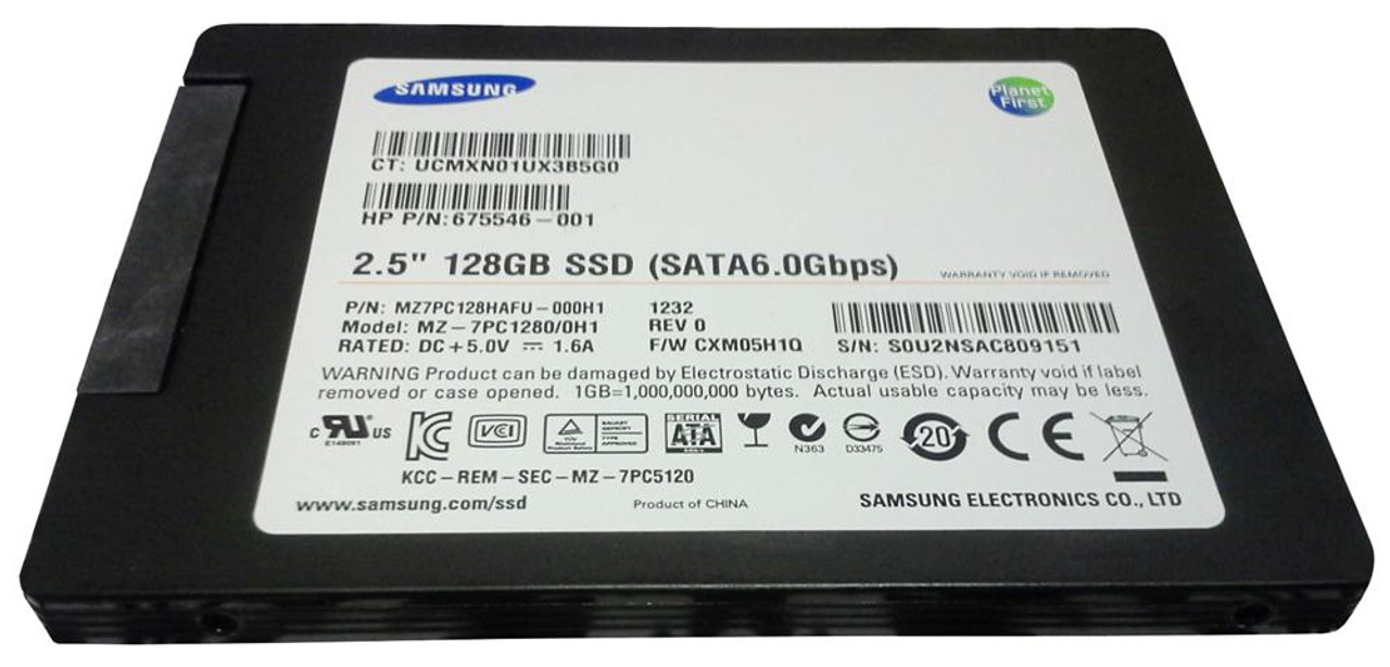 MZ-7PC1280/0H1 | Samsung | Pm830 Series 128Gb Mlc Sata 6Gbps (Aes-256) 2.5-Inch Internal Solid State Drive (Ssd)