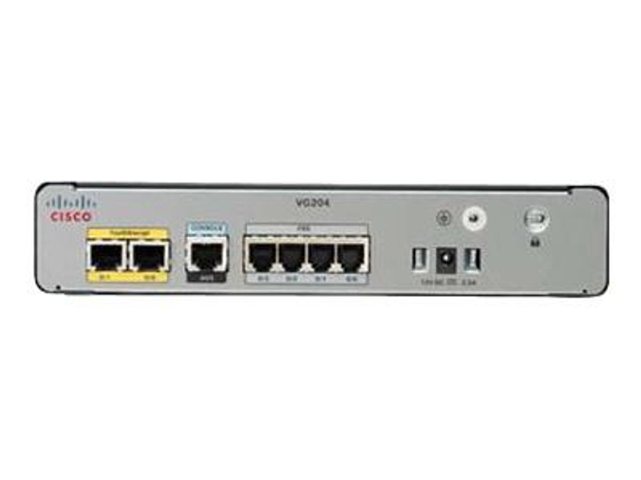VG204 | Cisco | 128MB RAM / 128MB Flash 1 x Management 2 x 100Base-TX RJ-45 4 x FXS Fast Ethernet Analog Voice Gateway (Refurbished)