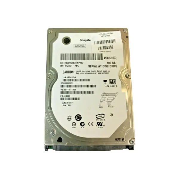 ST9100827AS | Seagate | 100Gb 5400Rpm Sata 1.5Gb/S 2.5-Inch Hard Drive
